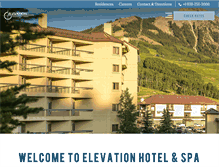 Tablet Screenshot of elevationresort.com